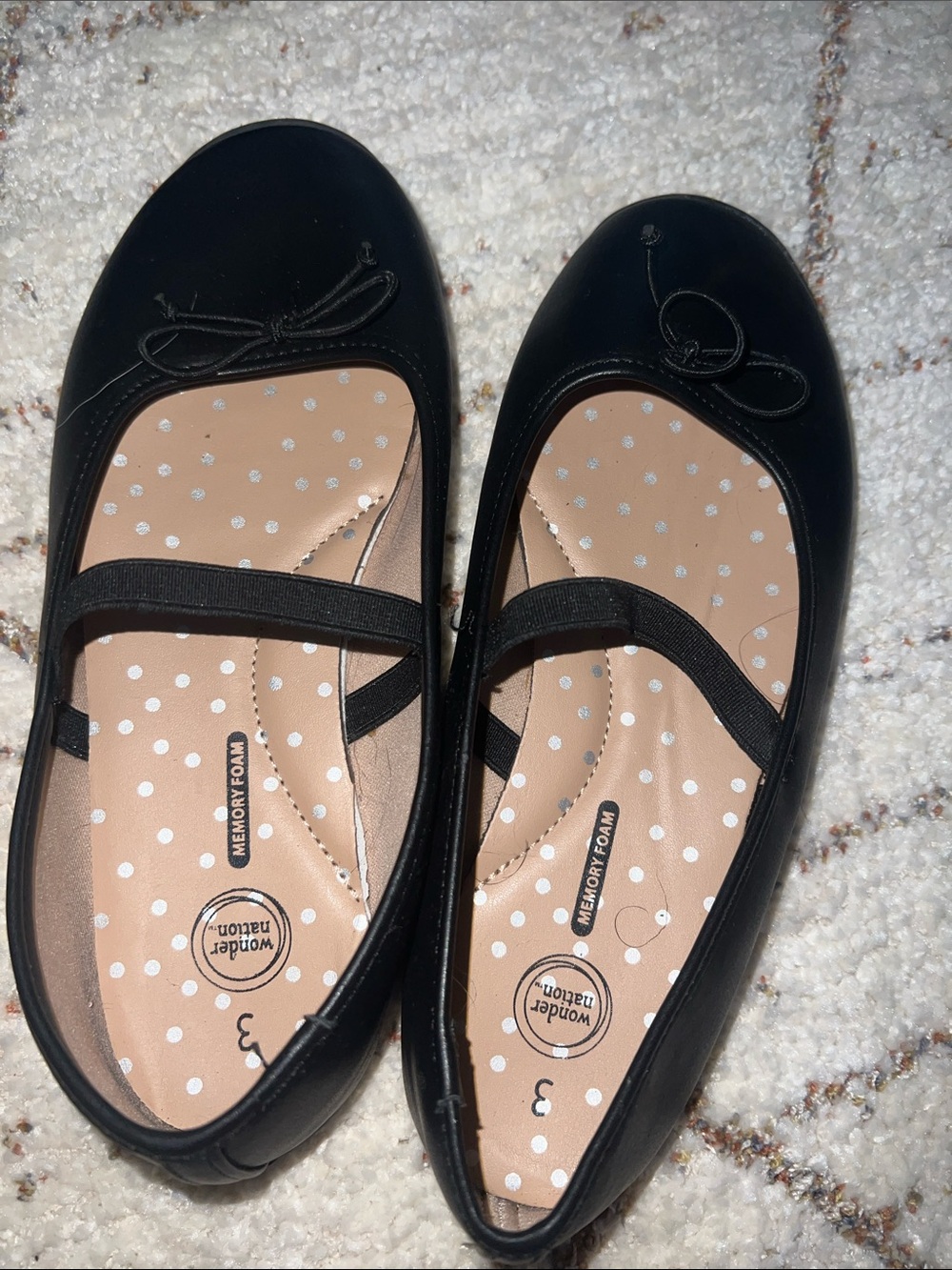 wonder nation Black Mary Jane Ballet Flats with Bow